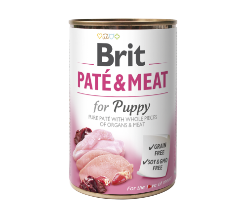 Вологий корм Brit Care Pate & Meat для цуценят, з куркою та індичкою - 400 г