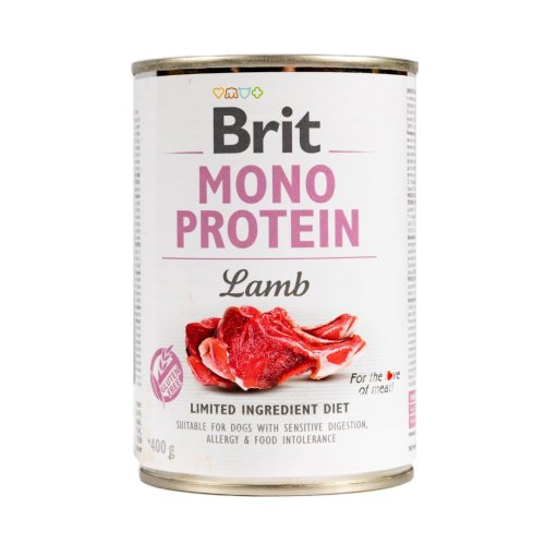 Вологий корм Brit Mono Protein Lamb для собак, з ягнятиною - 400 г