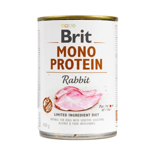 Вологий корм Brit Mono Protein Rabbit для собак, з кроликом - 400 г