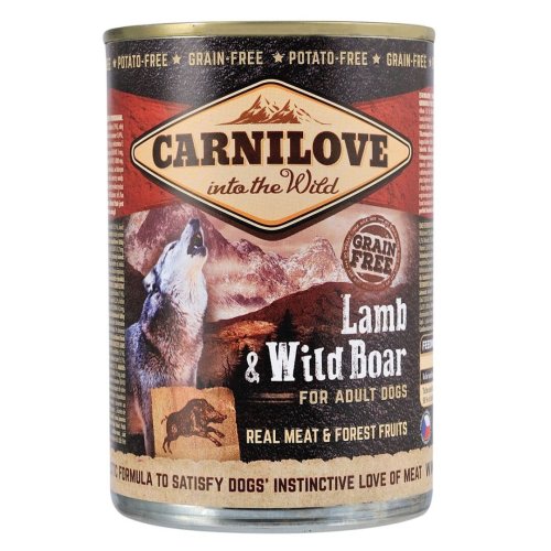 Вологий корм Carnilove Lamb & Wild Boar для собак, ягня та кабан - 400 г