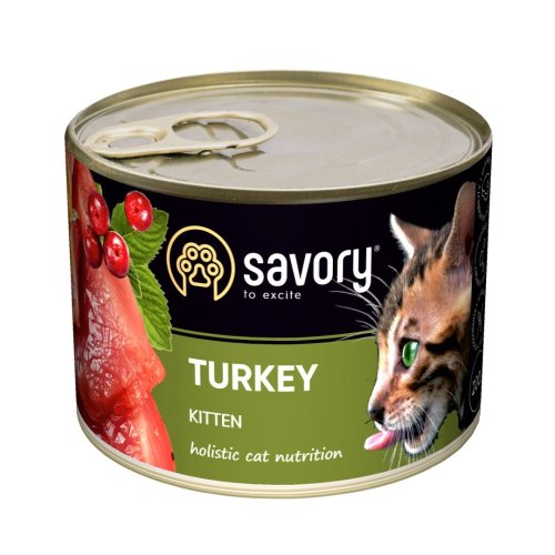 Вологий корм Savory для кошенят з індичкою - 100 г - 200 г